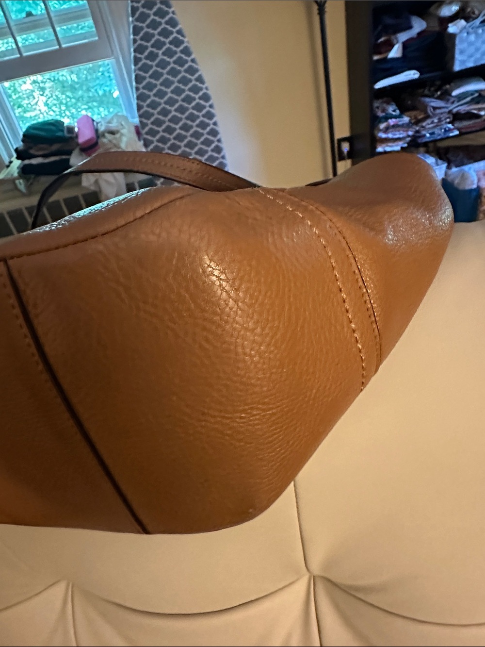 Coach Brown Pebbled Leather Shoulder Bag - Picture 6 of 9